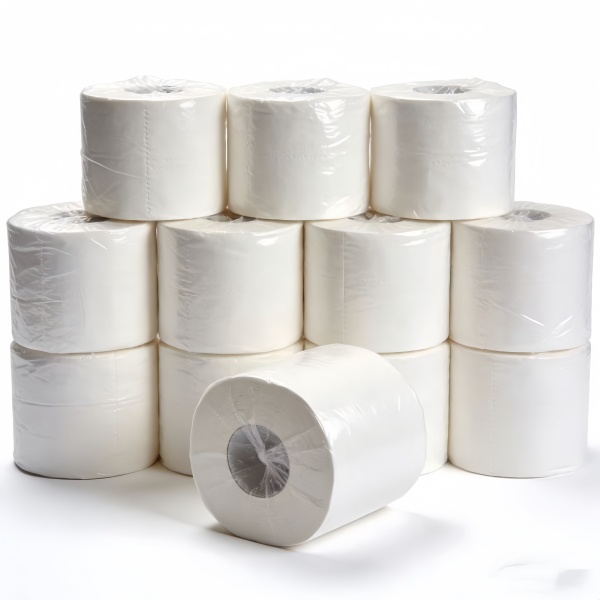 Individually Plastic-Wrapped Toilet Roll