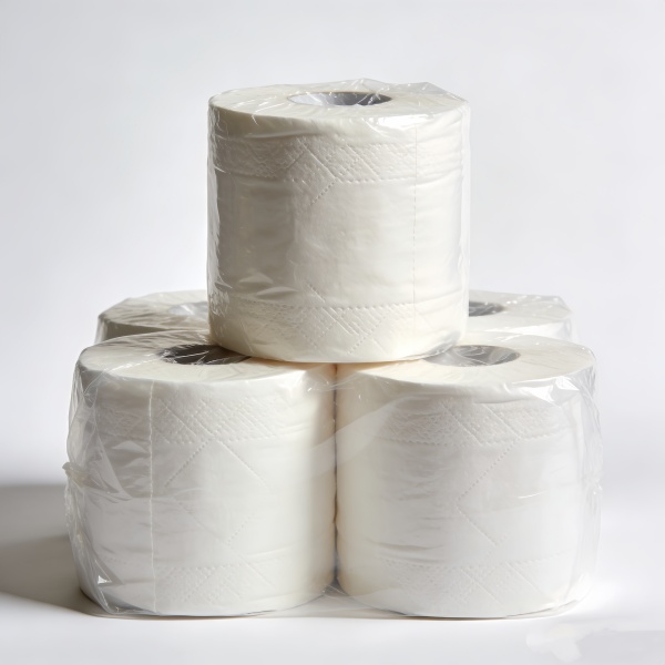 Individually Plastic-Wrapped Toilet Roll
