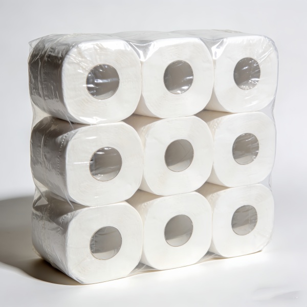 Individually Plastic-Wrapped Toilet Roll