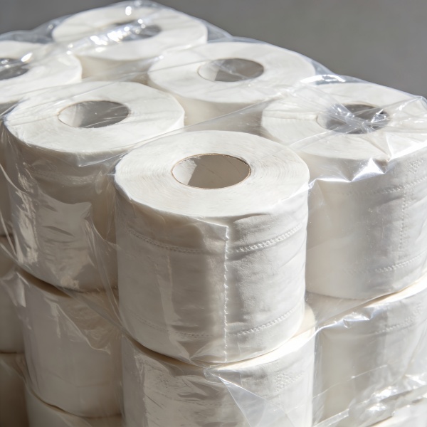 Individually Plastic-Wrapped Toilet Roll